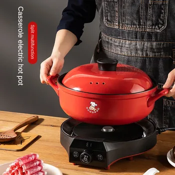 220V Seramik Elektrikli tencere çoklu pişirici Ev Split Tip çorba kil saksı Güveç Pişirme Makinesi