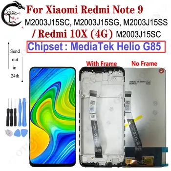 Redmi 10X 4G LCD İçin Çerçeve İle Xiaomi Redmi Not 9 Ekran Dokunmatik Ekran Digitizer Meclisi 6.53 